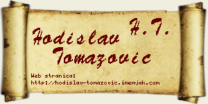 Hodislav Tomazović vizit kartica